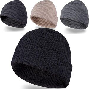 Men's 4-pack Multi-Color Spring Summer Autumn Winter Slouchy Beanies Hats